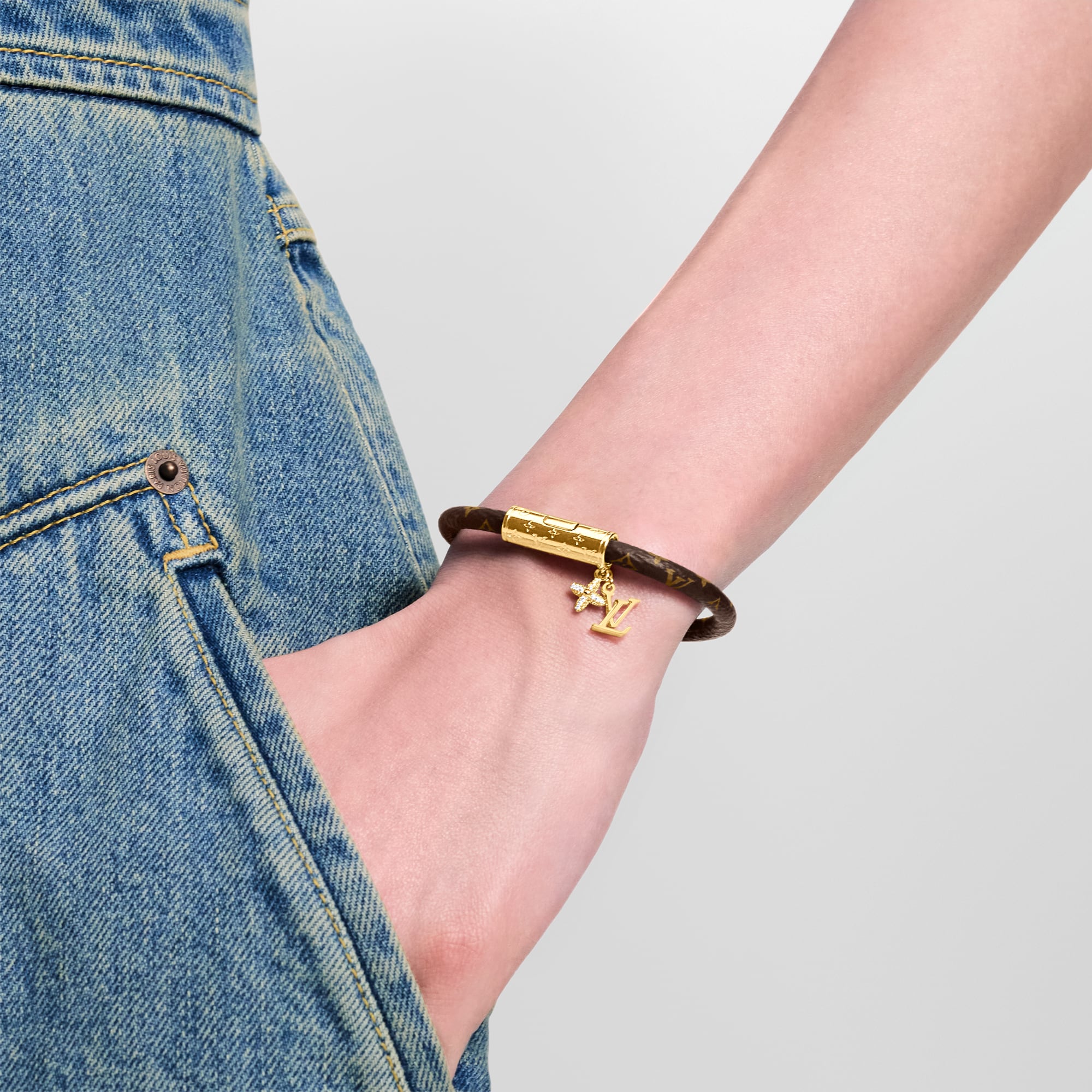 LV Push Bracelet Monogram Canvas in Women