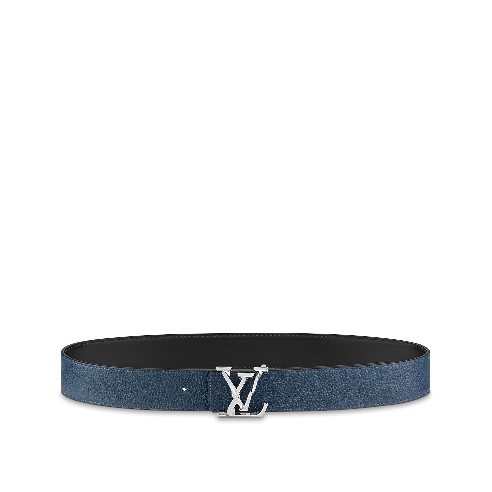 blue and black louis vuitton belt