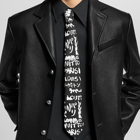 LV Scribble Tie . in Men's Accessories Ties and Pocket Squares collections by Louis Vuitton (Product zoom)