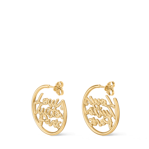 LV Script Hoops PM . in Women's Fashion Jewellery Earrings collections by Louis Vuitton (Product zoom)