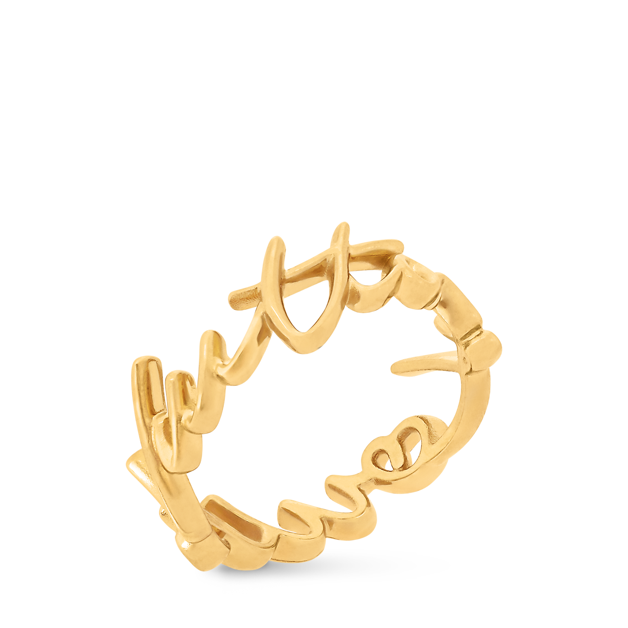 LV Script Ring . in Women