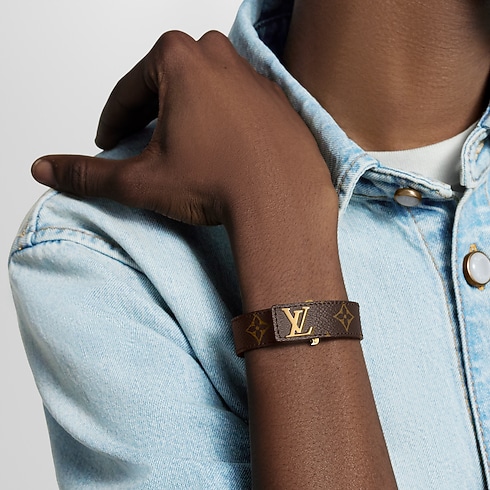 LV Slim Bracelet Monogram Canvas in Men's Fashion Jewellery Bracelets collections by Louis Vuitton (Product zoom)