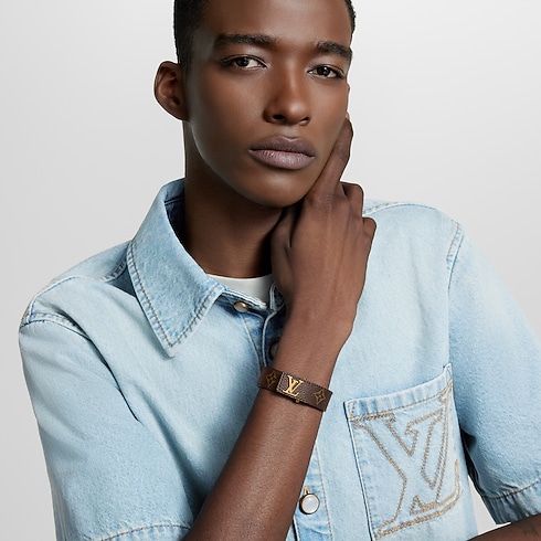 LV Slim Bracelet Monogram Canvas in Men's Fashion Jewellery Bracelets collections by Louis Vuitton (Product zoom)