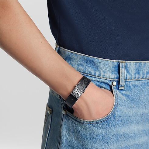 LV Slim Bracelet Monogram Eclipse Canvas in New's Ramadan Ramadan Selection for Him collections by Louis Vuitton (Product zoom)