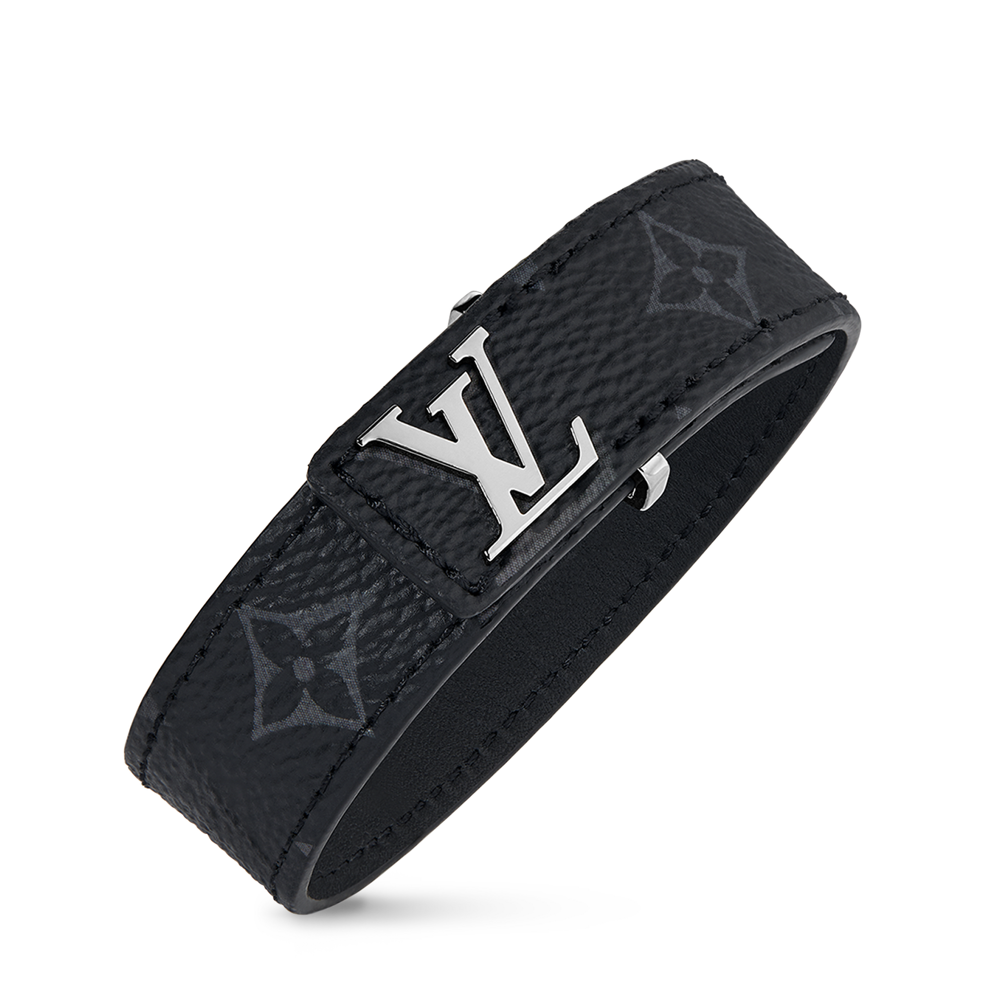 LV Slim Bracelet Monogram Eclipse Canvas in Men