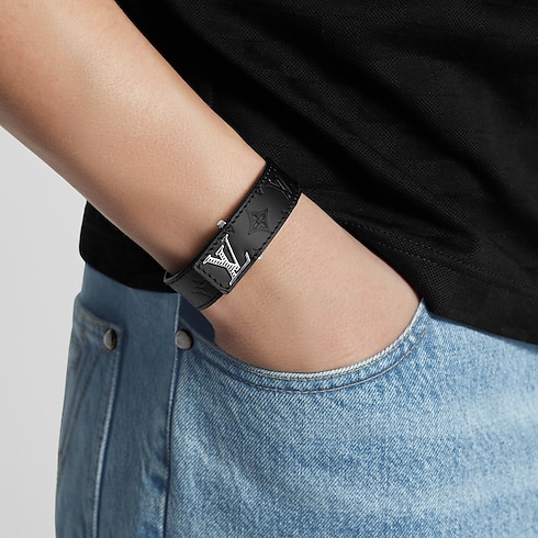 LV Slim Shadow Bracelet Monogram Shadow in Men's Fashion Jewellery Bracelets collections by Louis Vuitton (Product zoom)