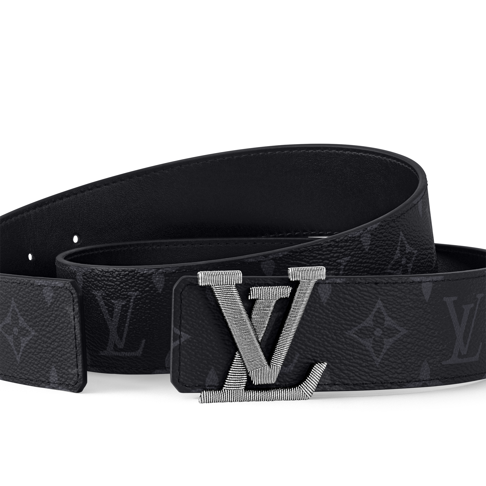 LV Stitch 40mm Reversible Belt Monogram Eclipse Canvas in Men