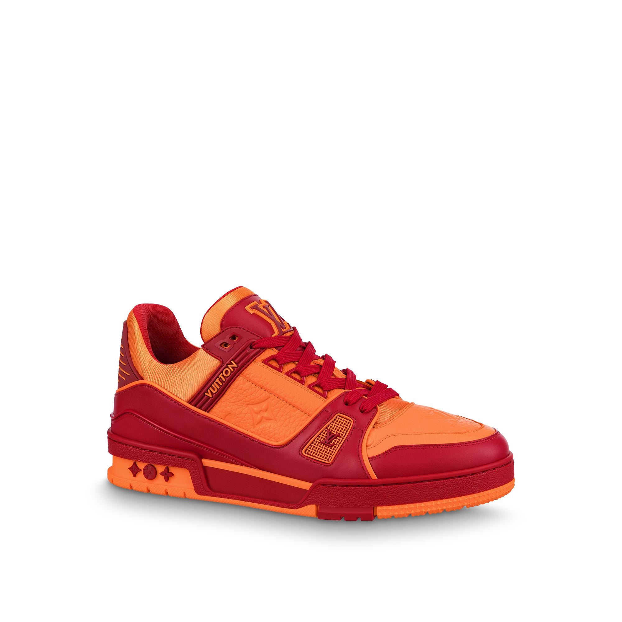 orange red sneakers