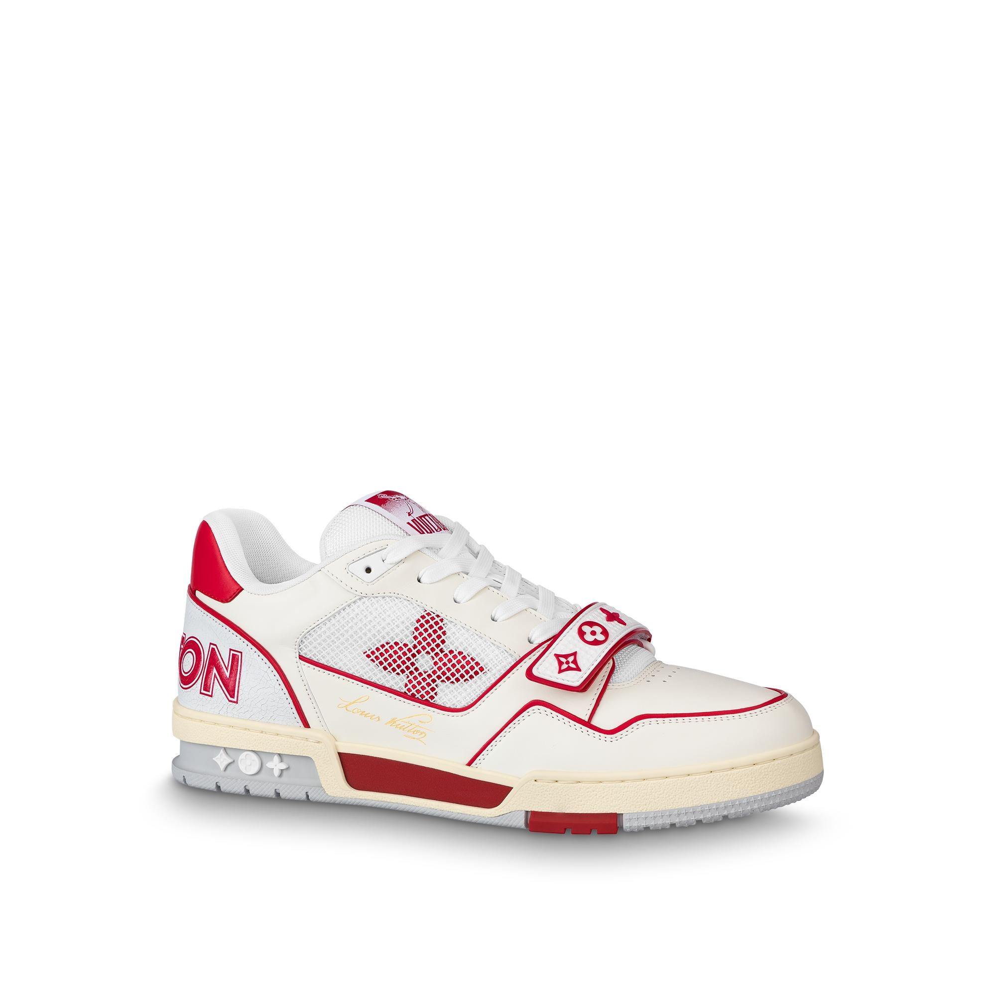 red lv sneakers