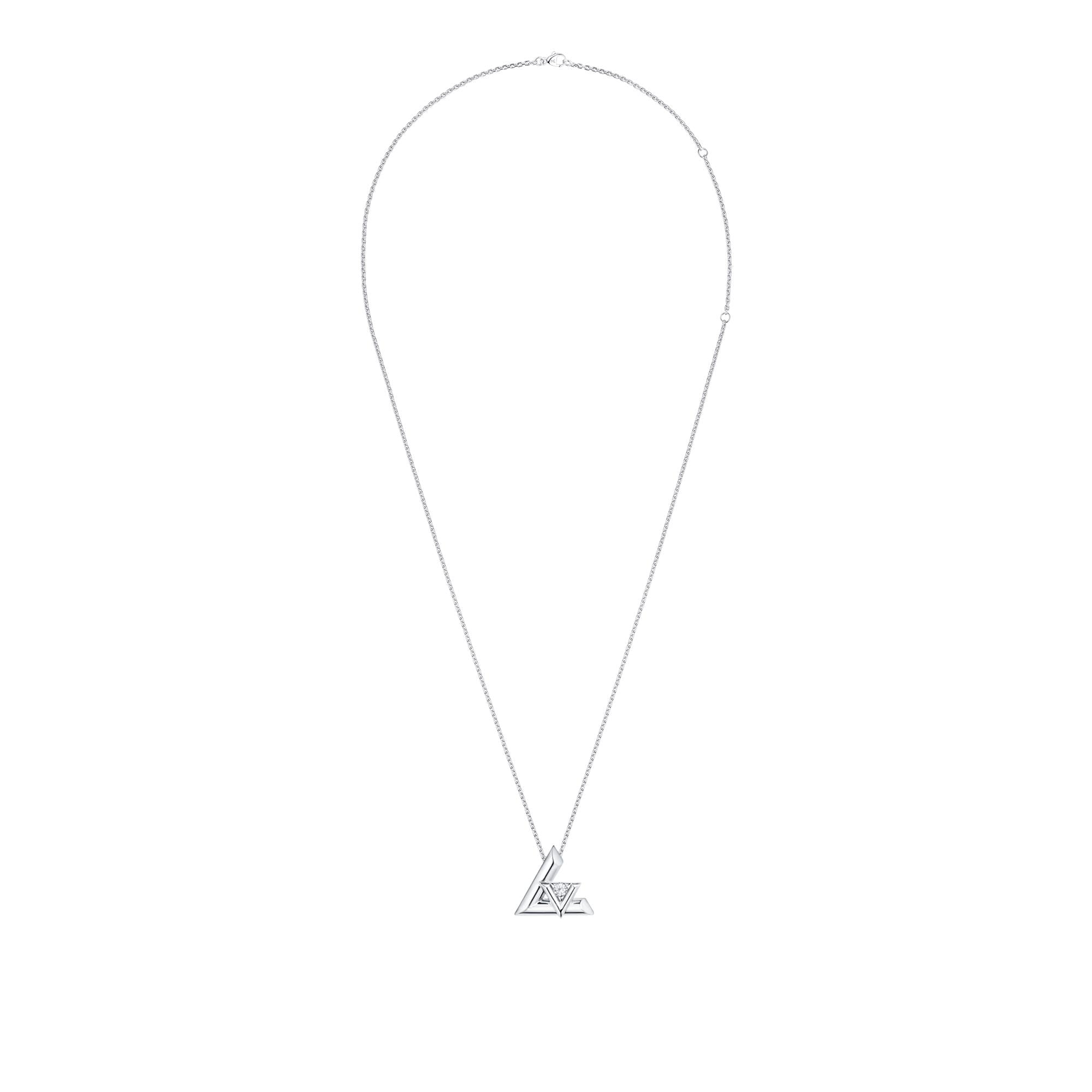 LV Volt One Large Pendant, White Gold And Diamond  in Jewellery