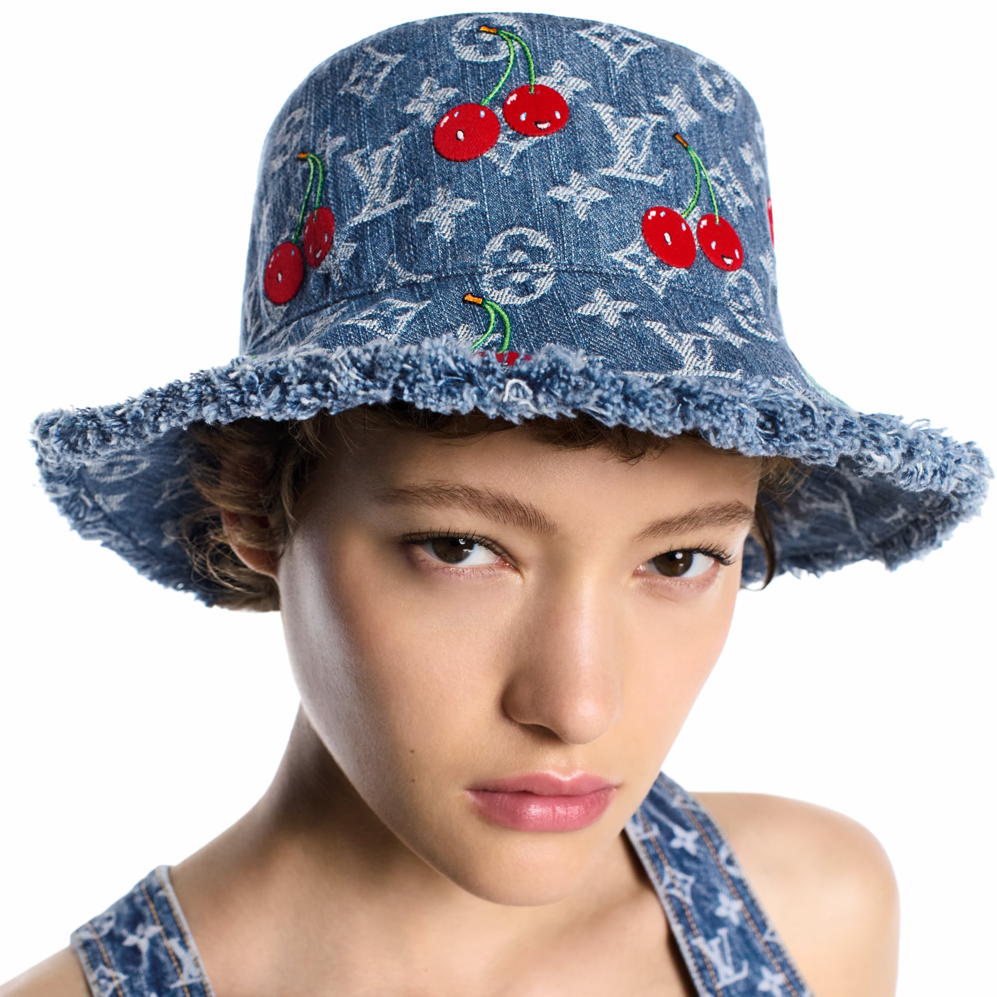 LV x TM Denim Cerise Bucket Hat . in Women