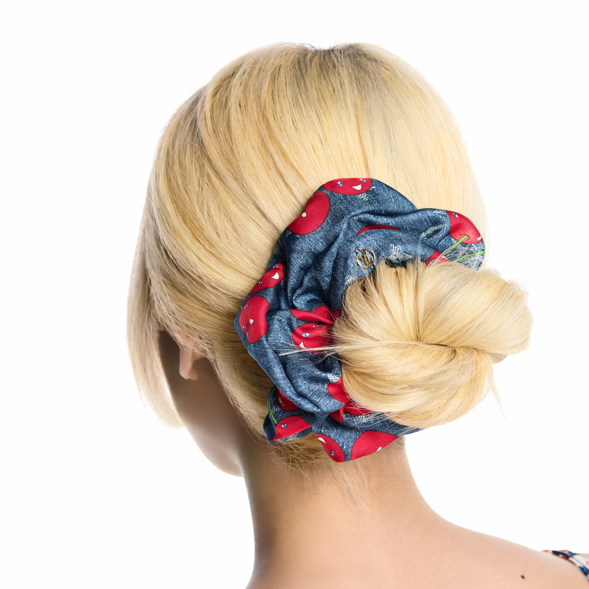 LV x TM Denim Cerise Scrunchy . in Women