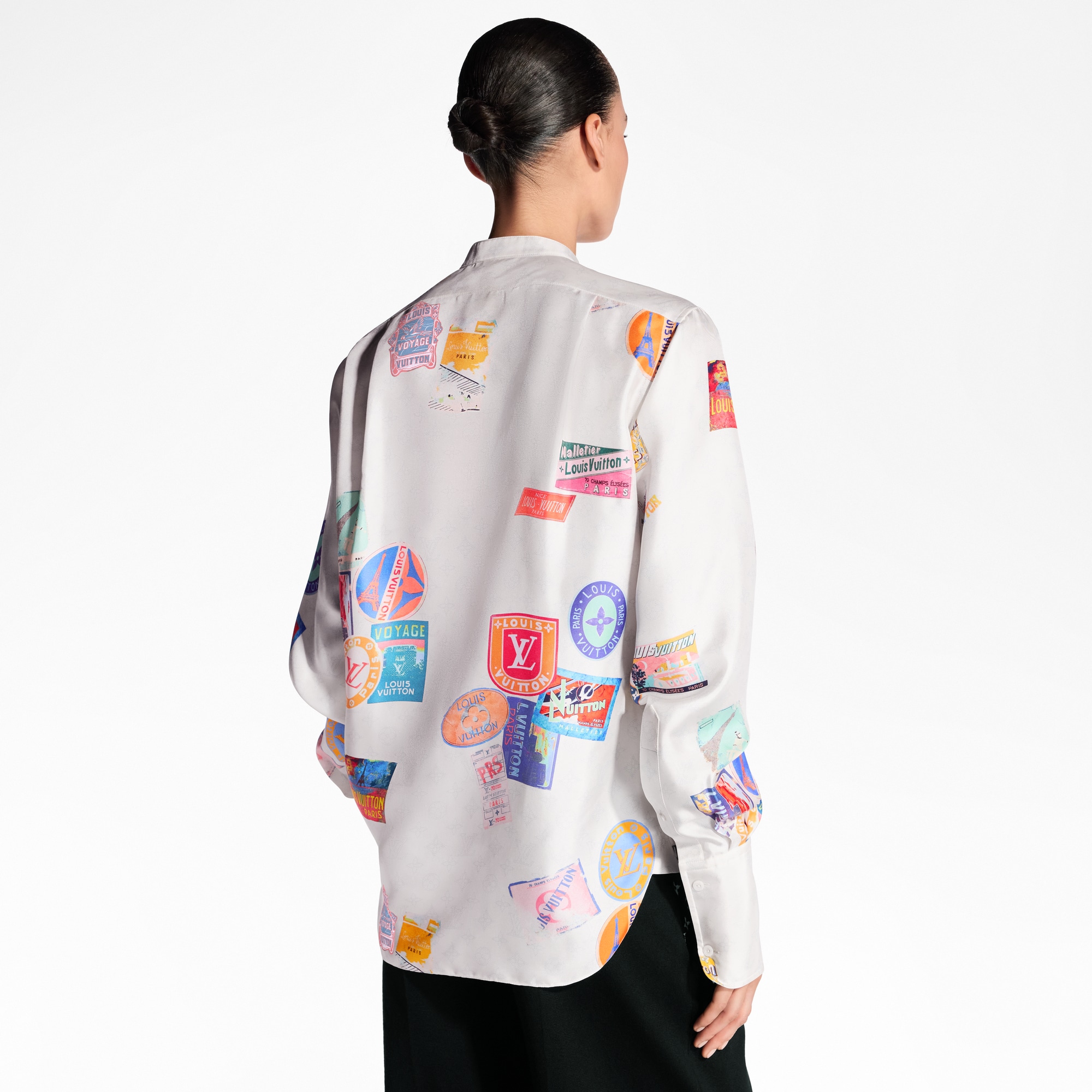 Mahina Patch Silk Shirt  in Women