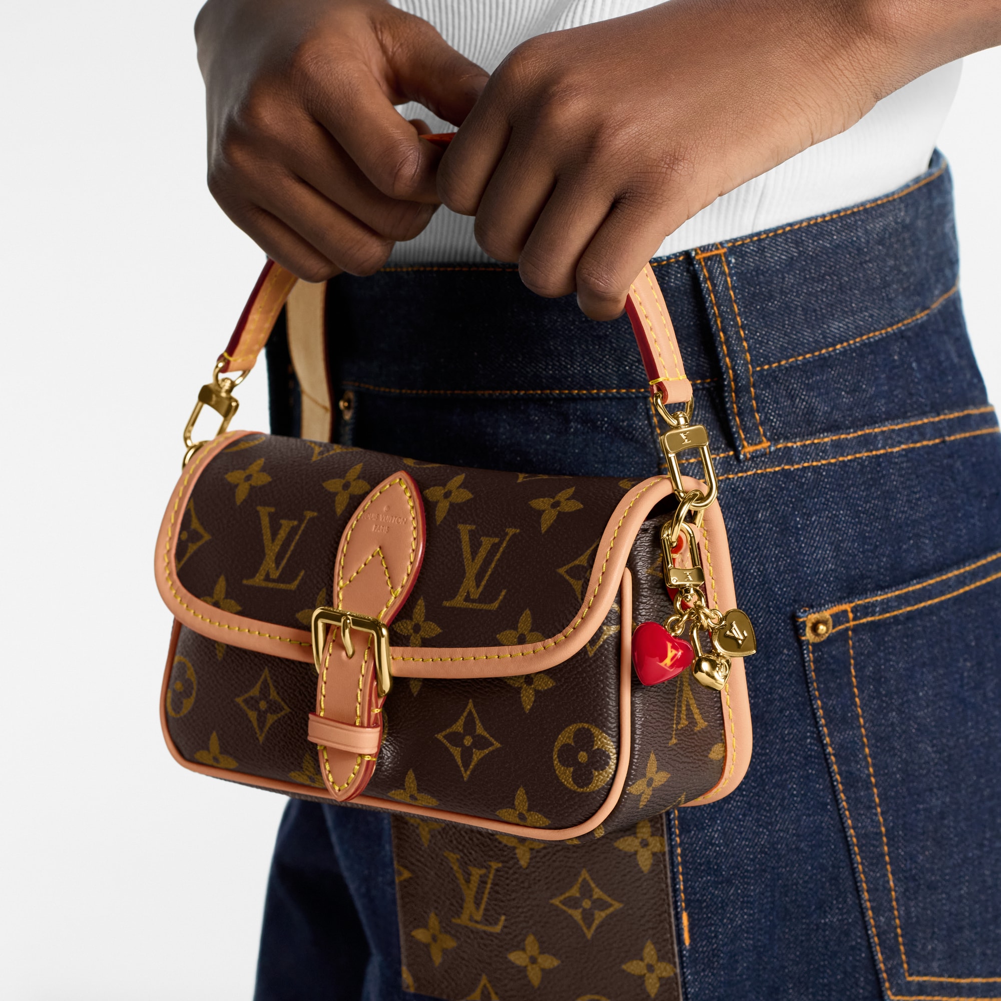 Micro Charms Heart Bag Charm . in Women