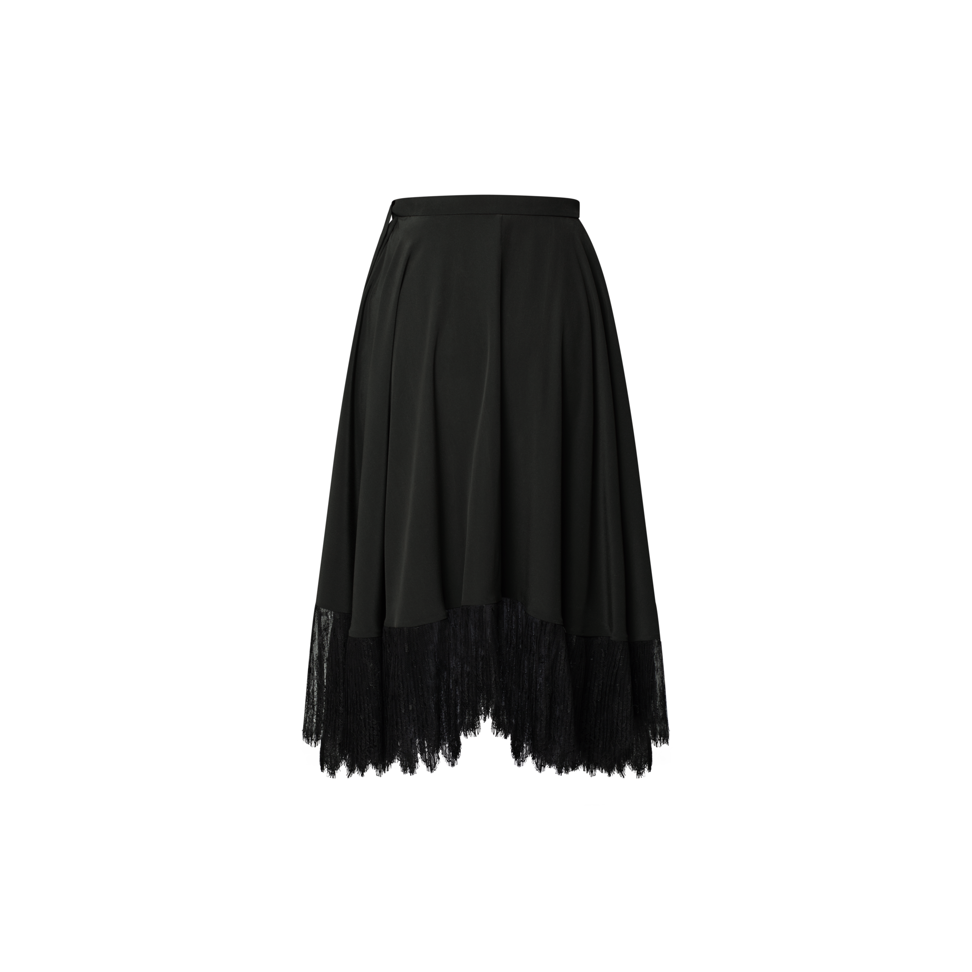 Midi Skirt W/ Pleated Hem  in Women