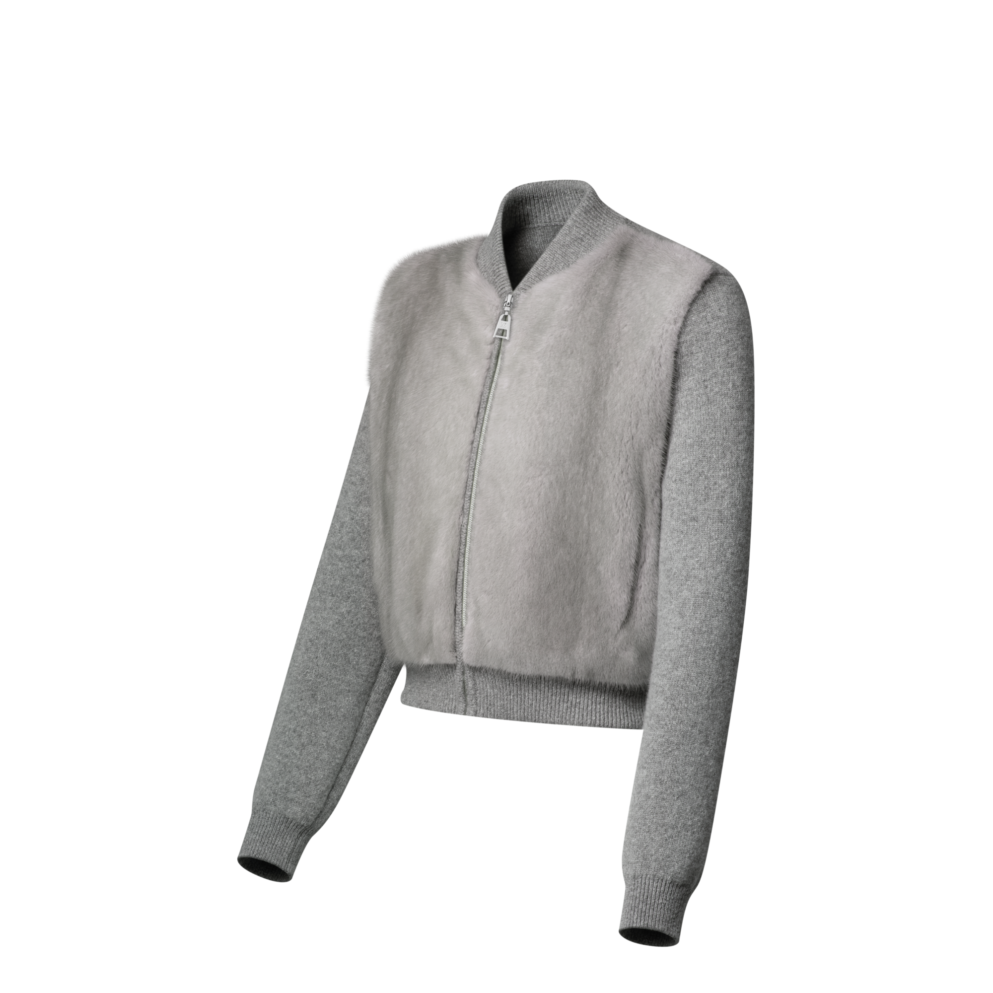 Mink Bomber Jacket W/ Knit  in Women