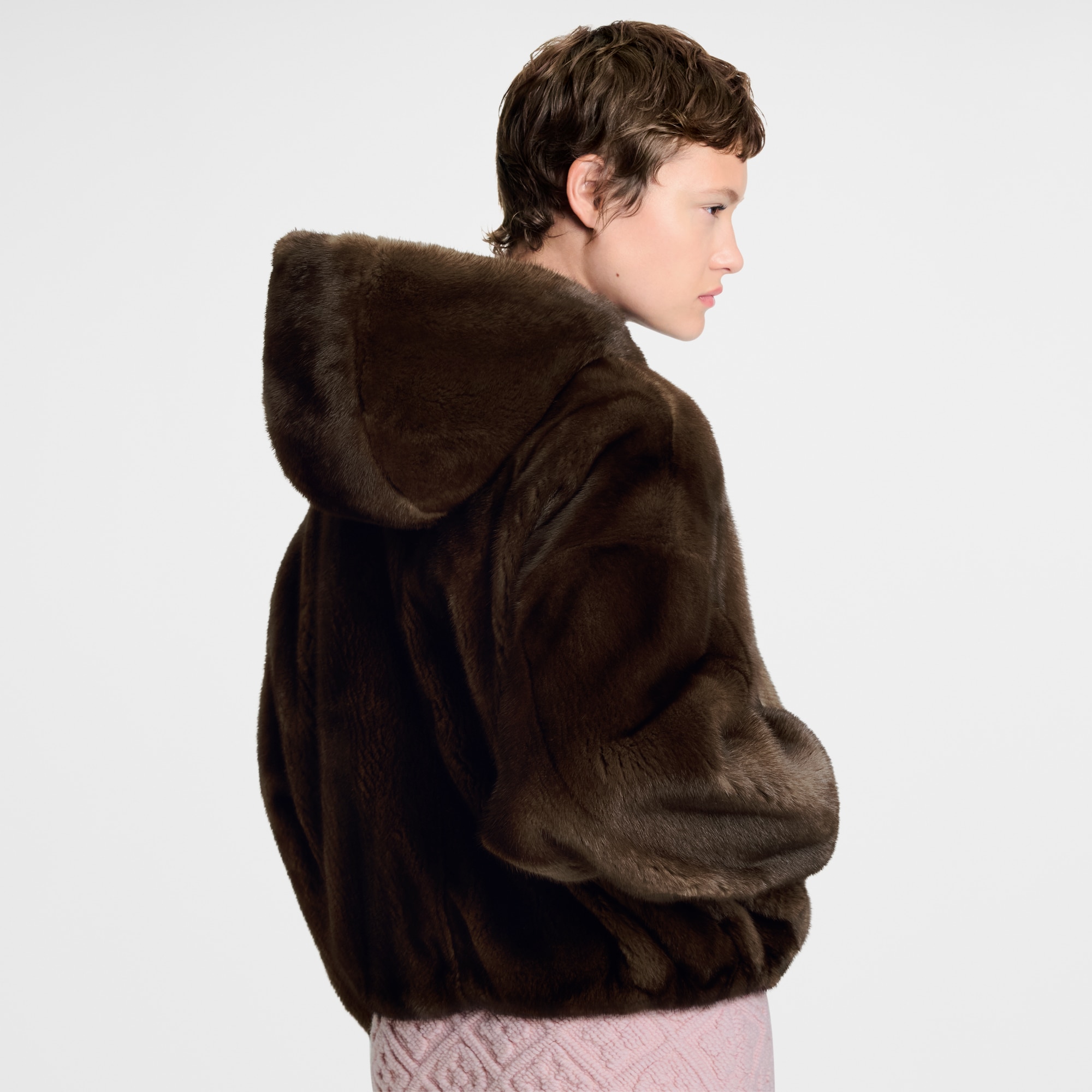 Mink Zipped Bomber  in Women