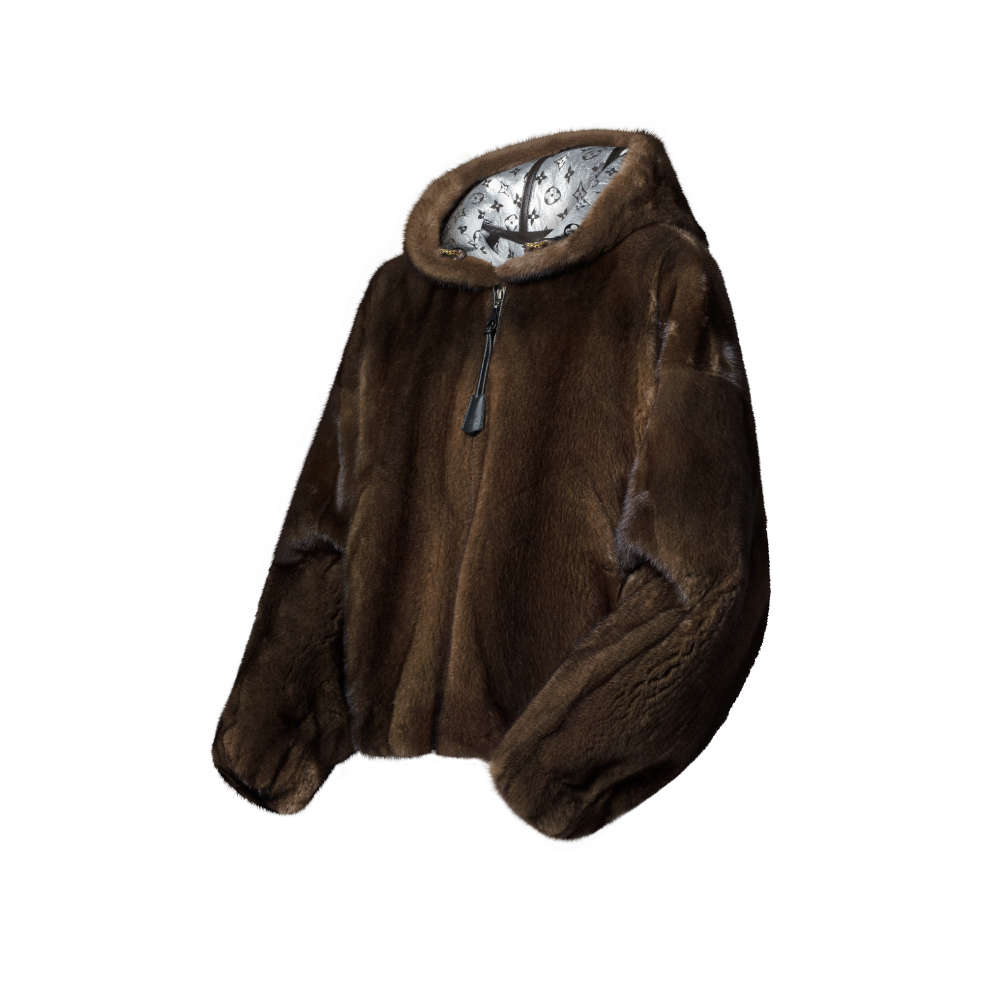 Mink Zipped Bomber  in Women