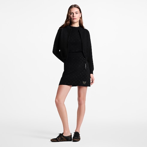 Monogram Accent Zip-Up Knit Jacket in Women's Ready-to-Wear Coats and Jackets collections by Louis Vuitton (Product zoom)