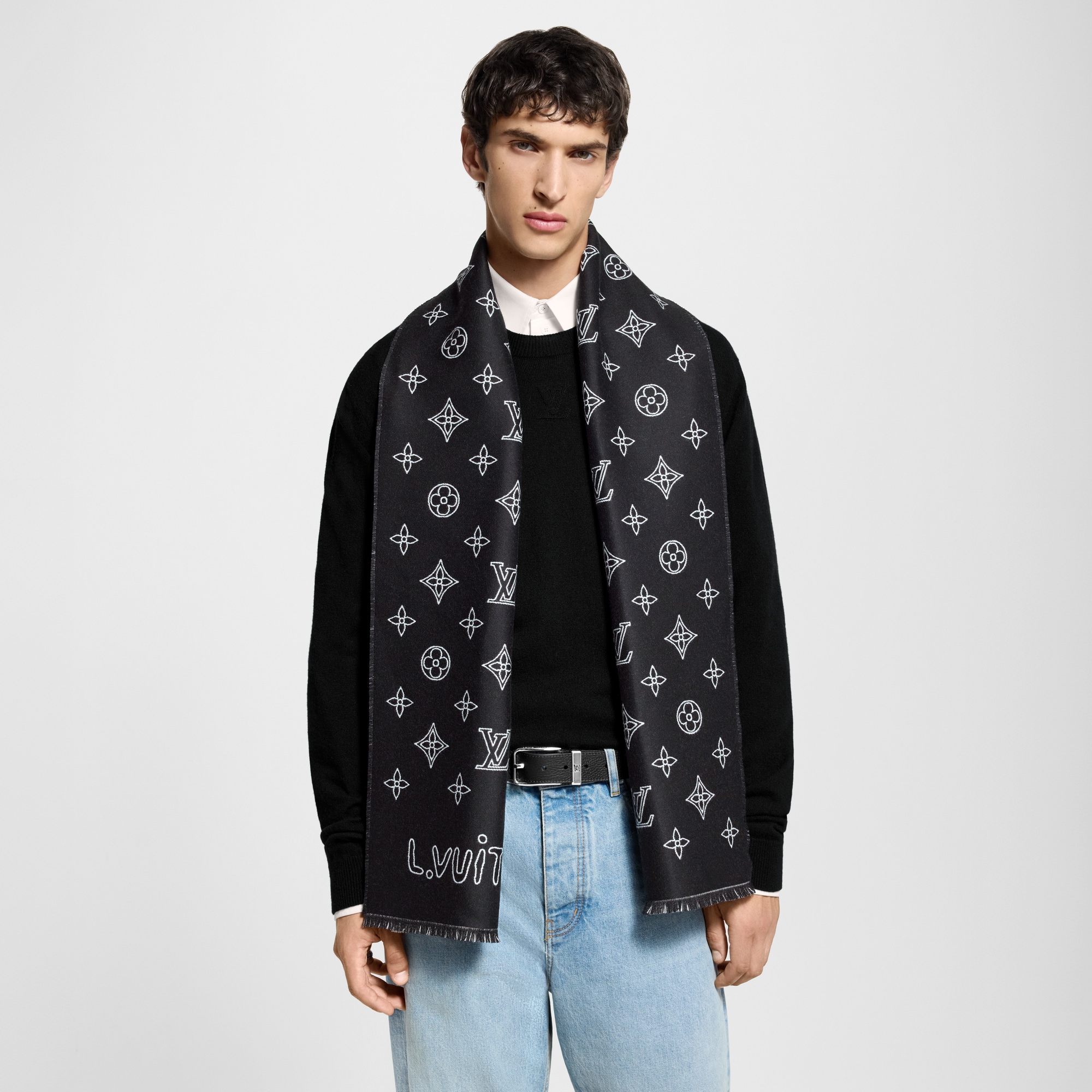 Monogram Blast Scarf . in Men