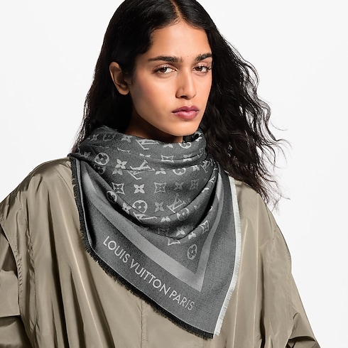 Monogram Denim Shawl . in Women's Accessories Shawls collections by Louis Vuitton (Product zoom)