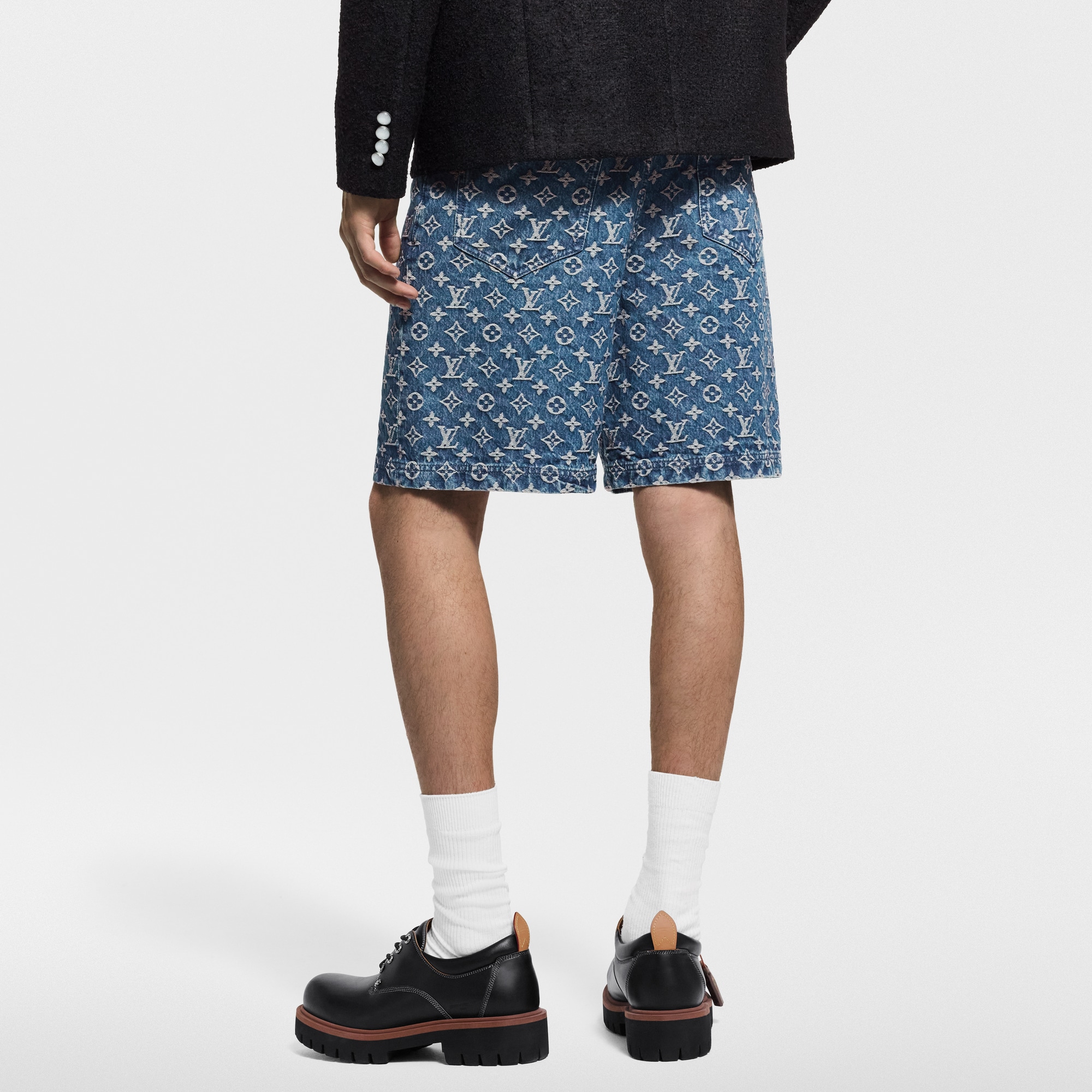 Monogram Denim Shorts  in Men