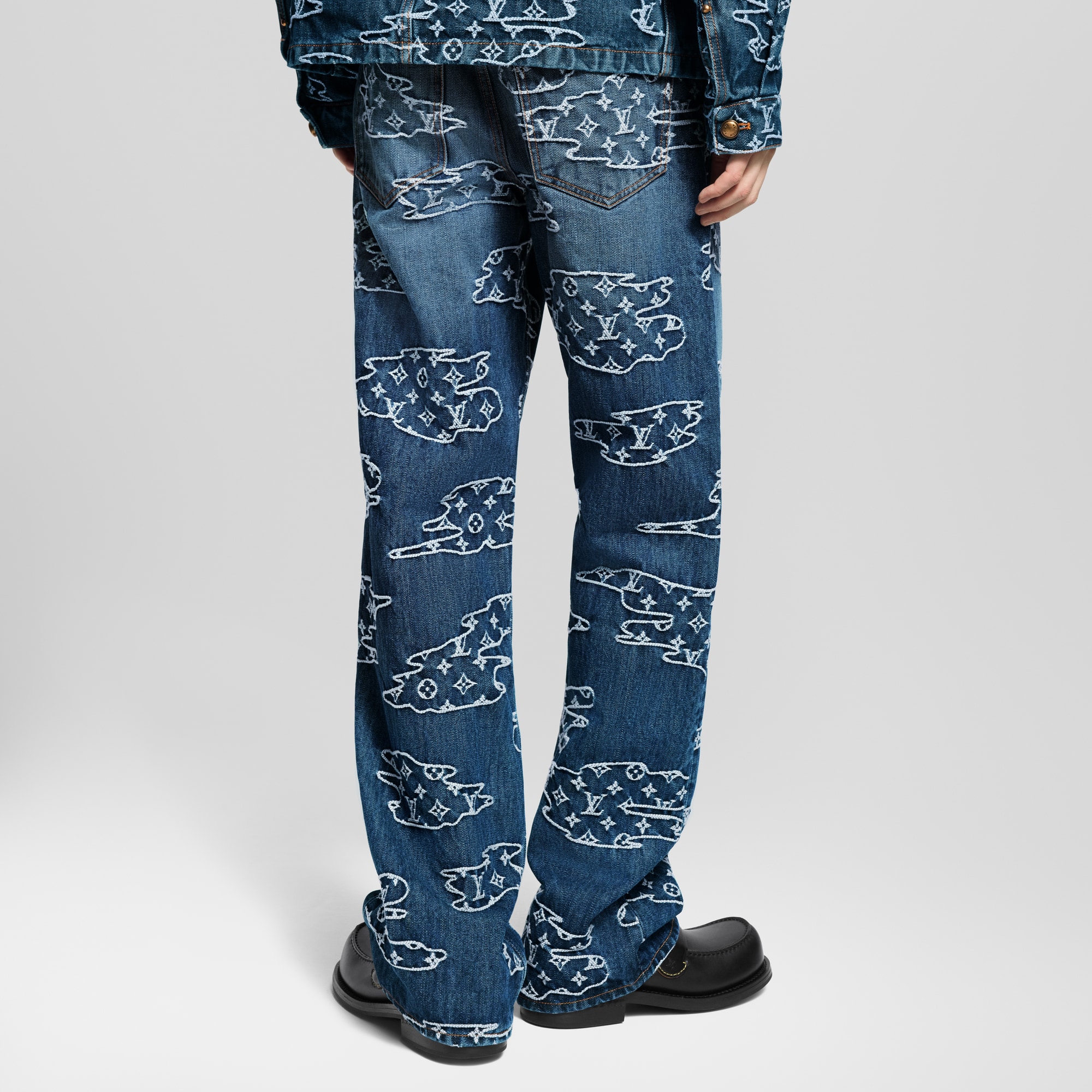 Monogram Denim Skate Pants  in Men