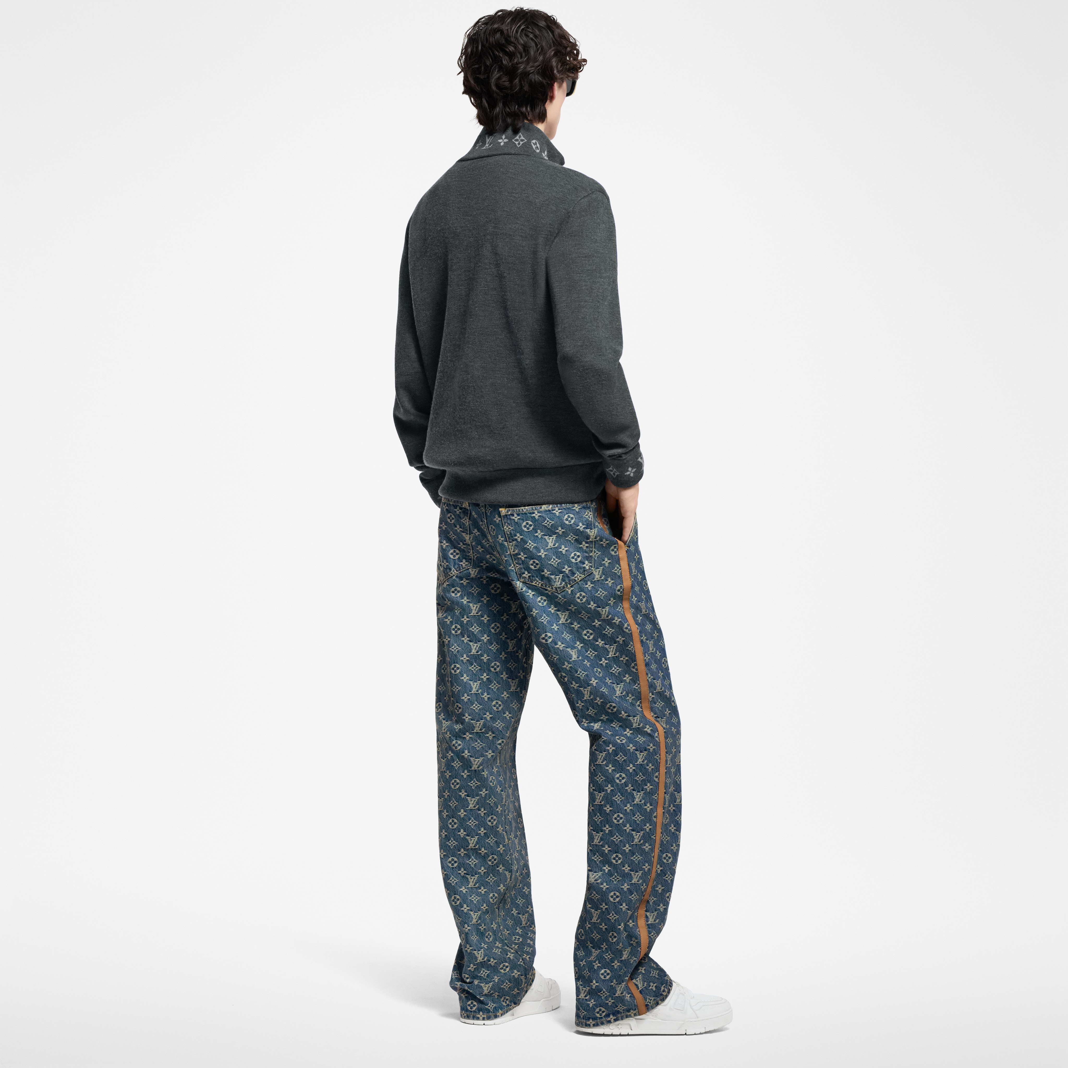 Monogram Denim Tailored Pants  in Men