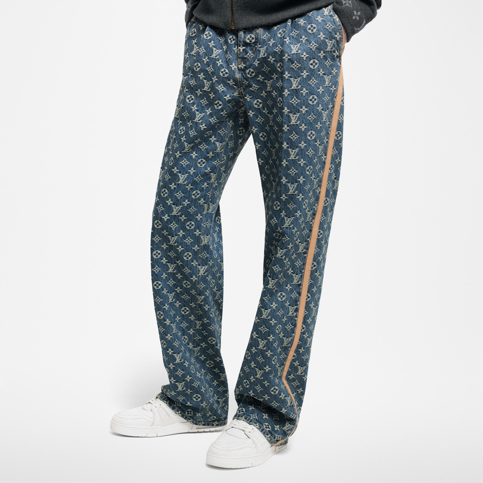 Monogram Denim Tailored Pants  in Men