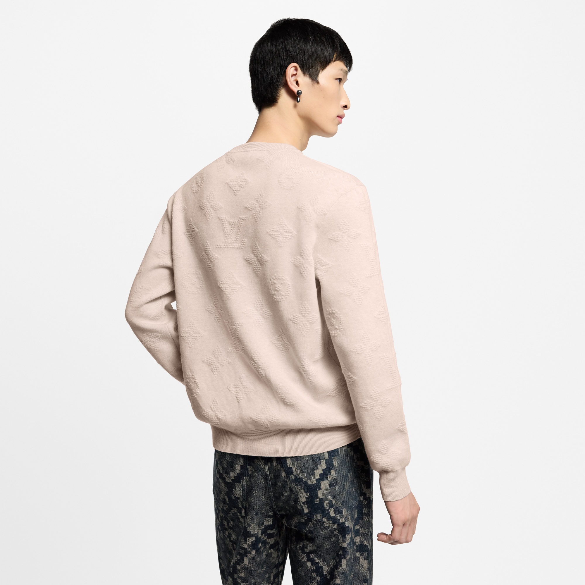 Monogram Embossed Pullover  in Men