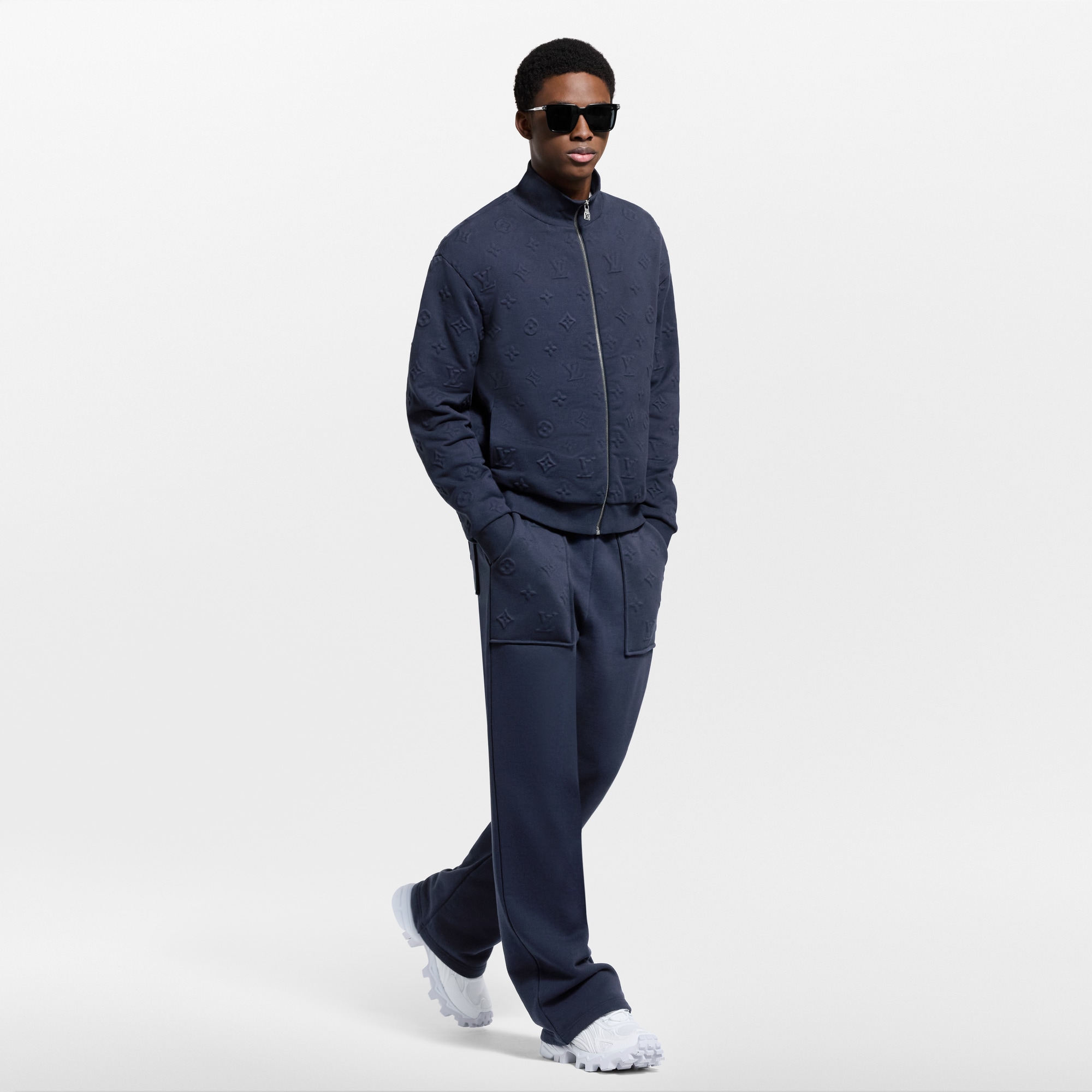 Monogram Embossed Track Top  in Men