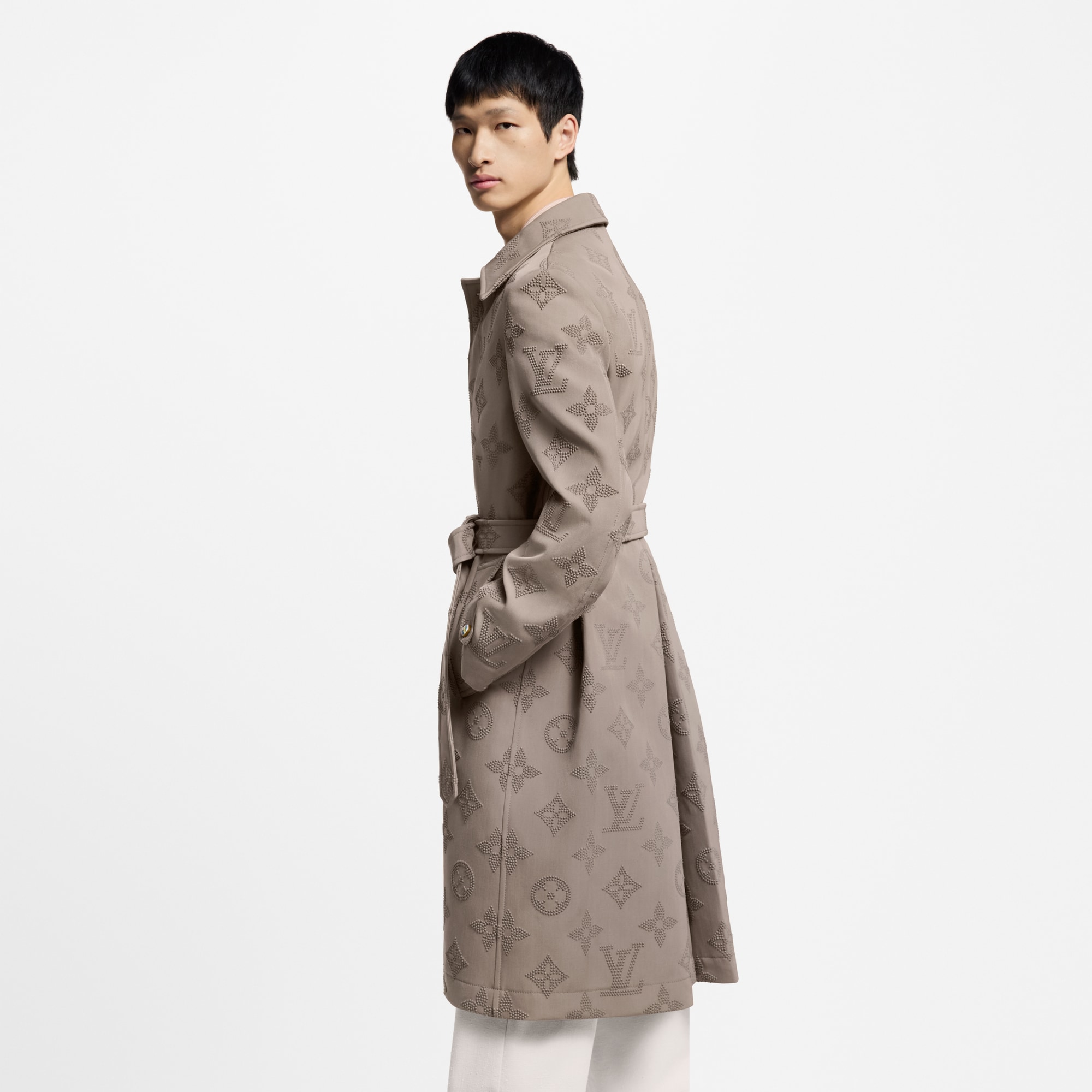 Monogram Embroidered Dandy Raincoat  in Men