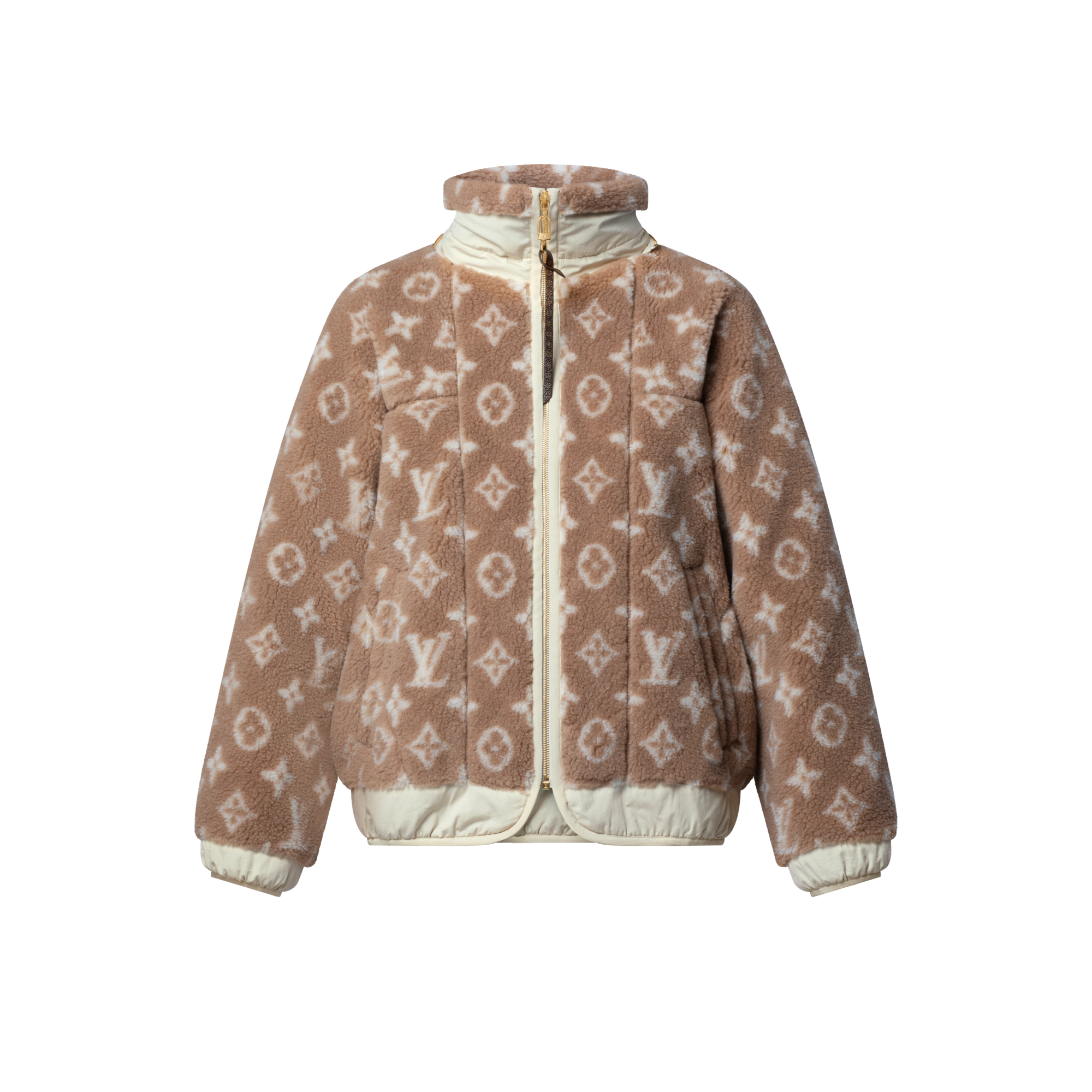 Monogram Fleece Hooded Jacket  in Women