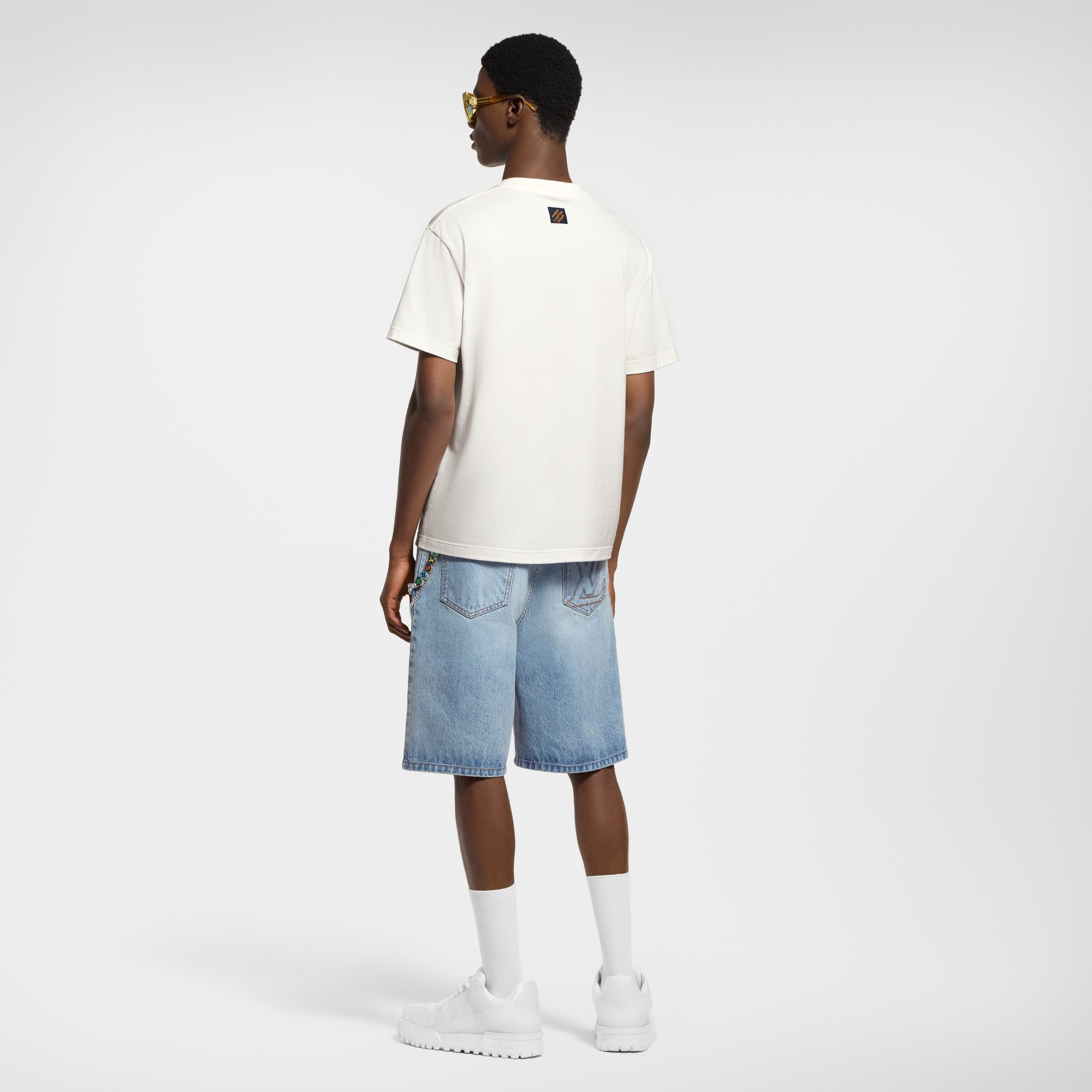 Monogram Flower 3D Gradient Print T-Shirt  in Men