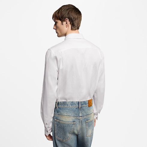 Monogram Jacquard Long-Sleeved Cotton Shirt in Men's Ready-to-Wear Shirts collections by Louis Vuitton (Product zoom)