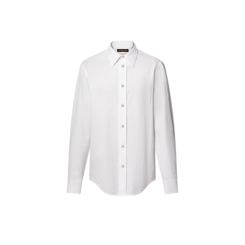 Monogram Jacquard Long-Sleeved Cotton Shirt in Men's Ready-to-Wear Shirts collections by Louis Vuitton (Product zoom)