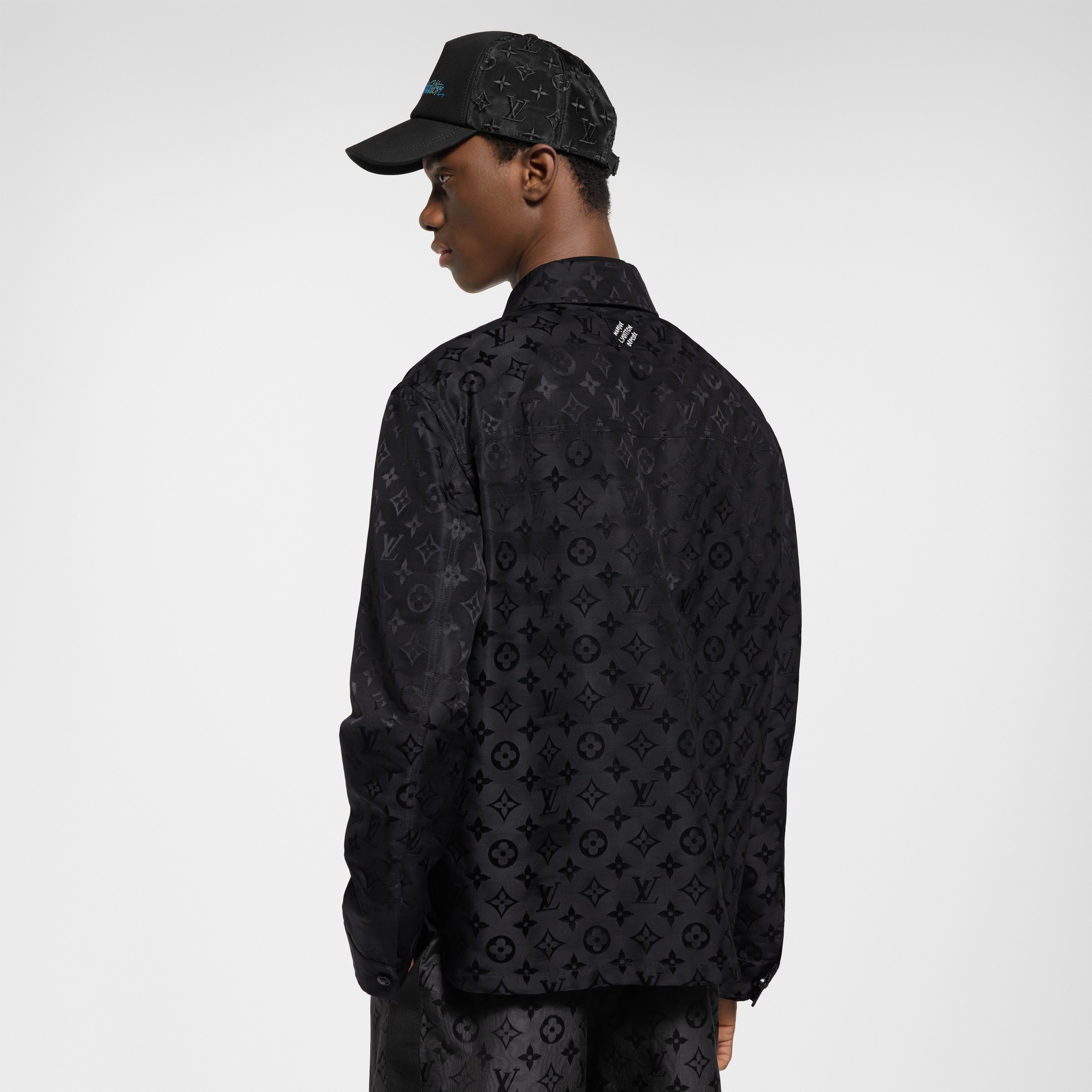 Monogram Moire Jacquard Silk Overshirt  in Men