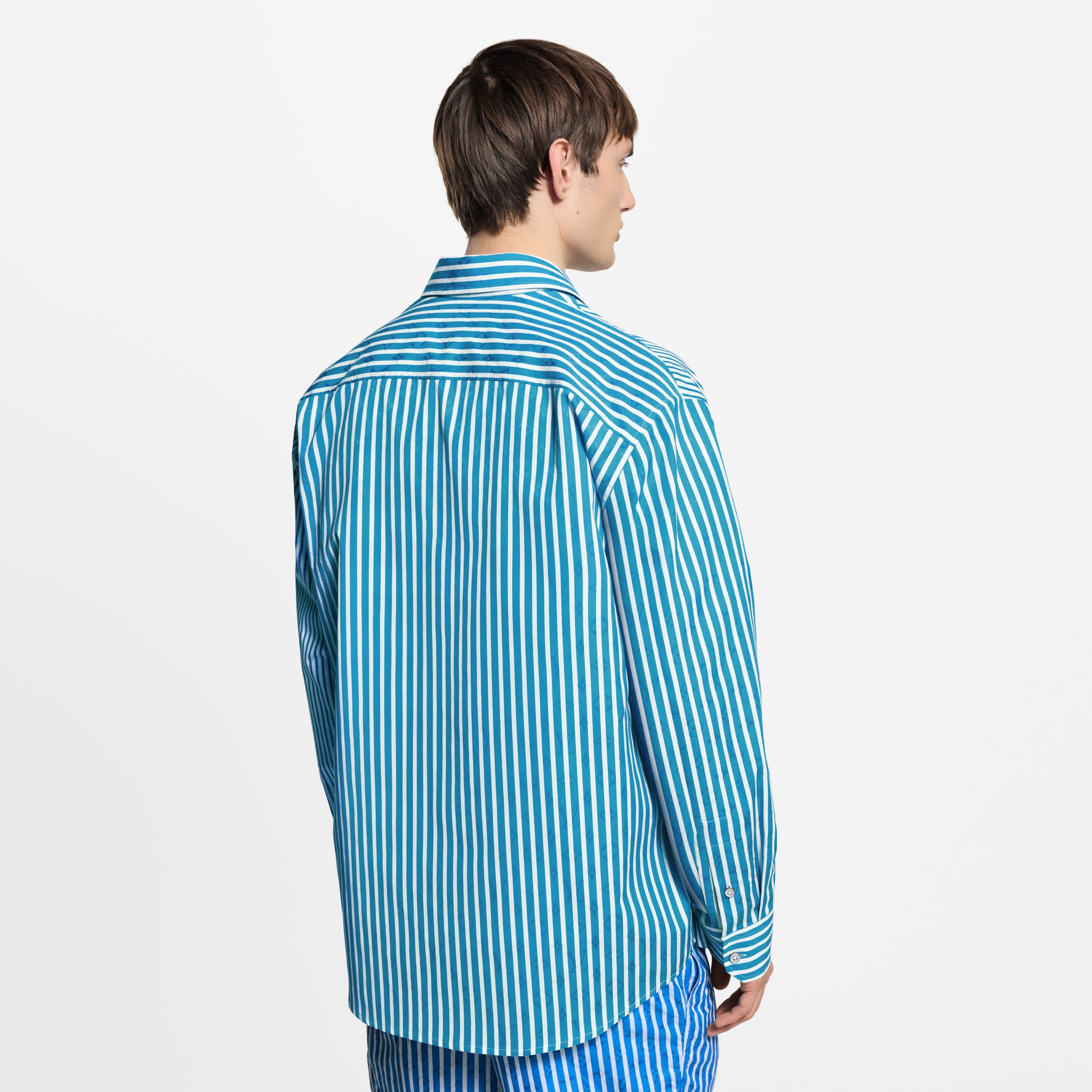 Monogram Patchwork Striped Shirt  in Men
