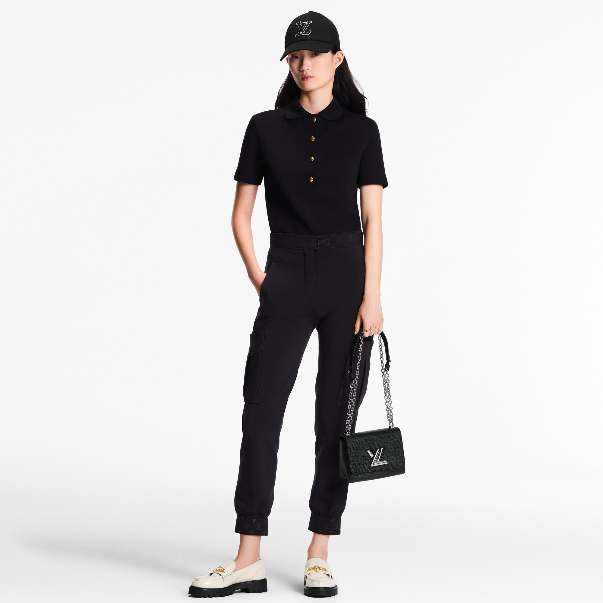 Monogram Piqué Polo Top  in Women