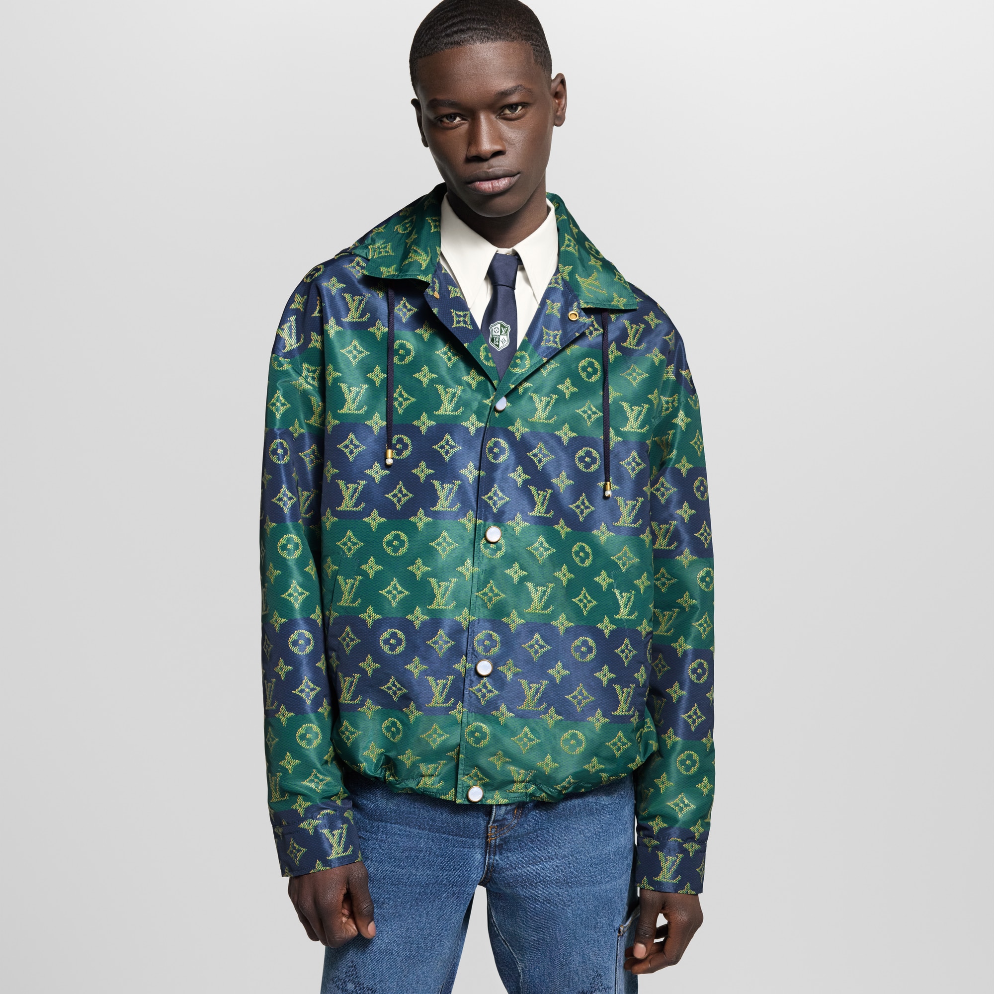 Monogram Printed Coach Jacket  in Men