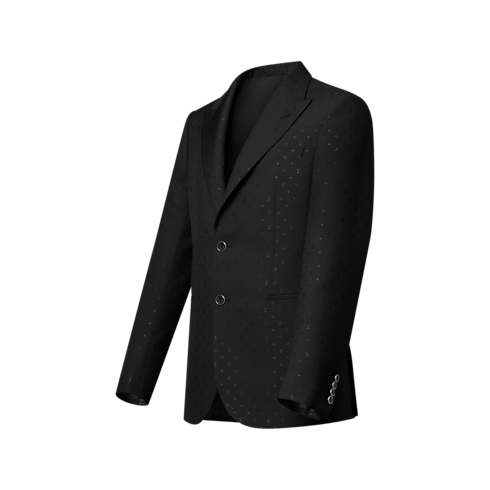 Monogram Satin Single-Breasted Pont Neuf Jacket in Men's New In Men } collections by Louis Vuitton (Product zoom)