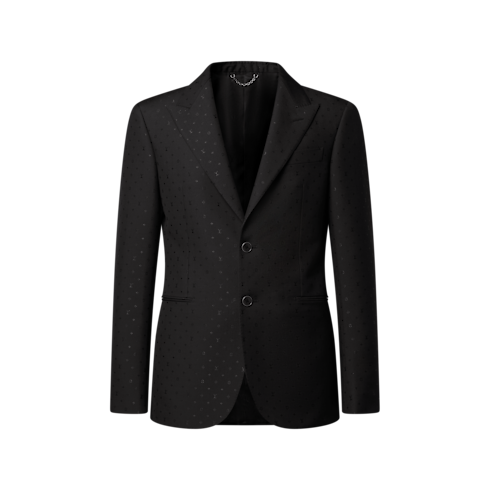 Monogram Satin Single-Breasted Pont Neuf Jacket in Men's New In Men } collections by Louis Vuitton (Product zoom)