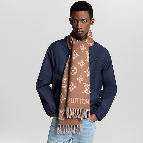 Monogram Shadow Scarf . in Men's Accessories Scarves collections by Louis Vuitton (Product zoom)