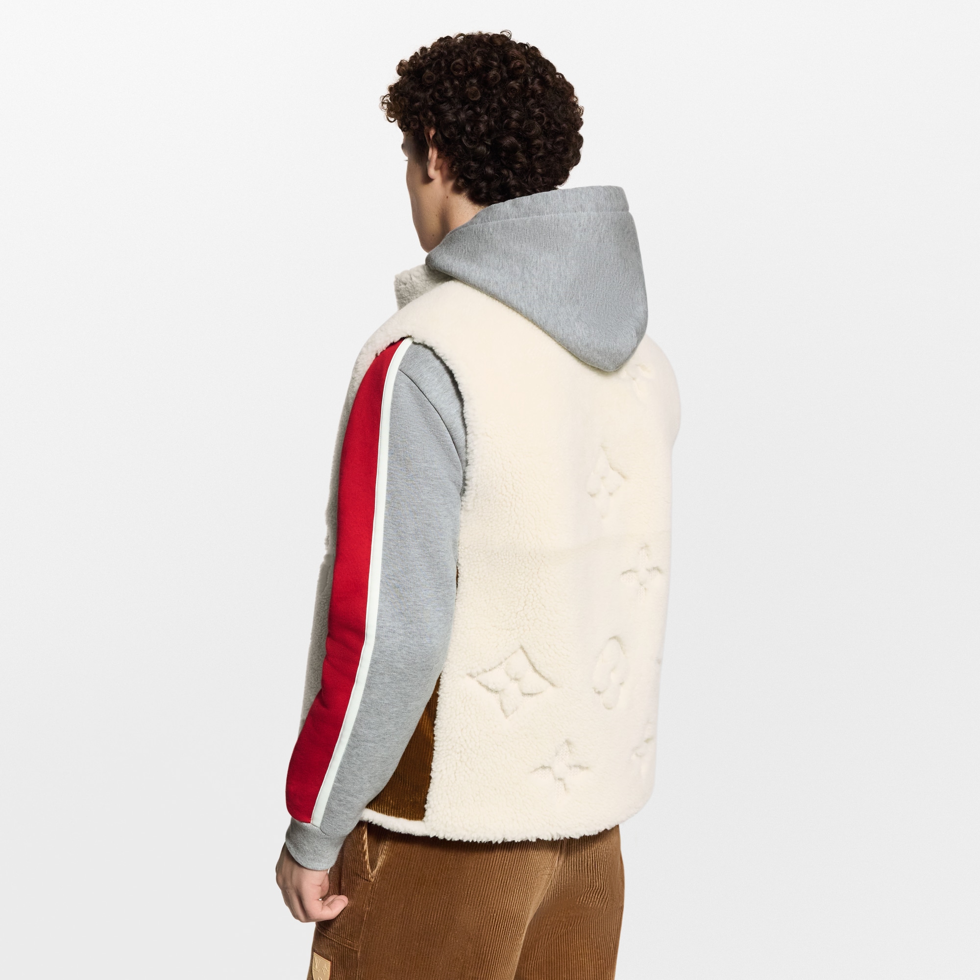 Monogram Shearling Mix Reversible Gilet  in Men