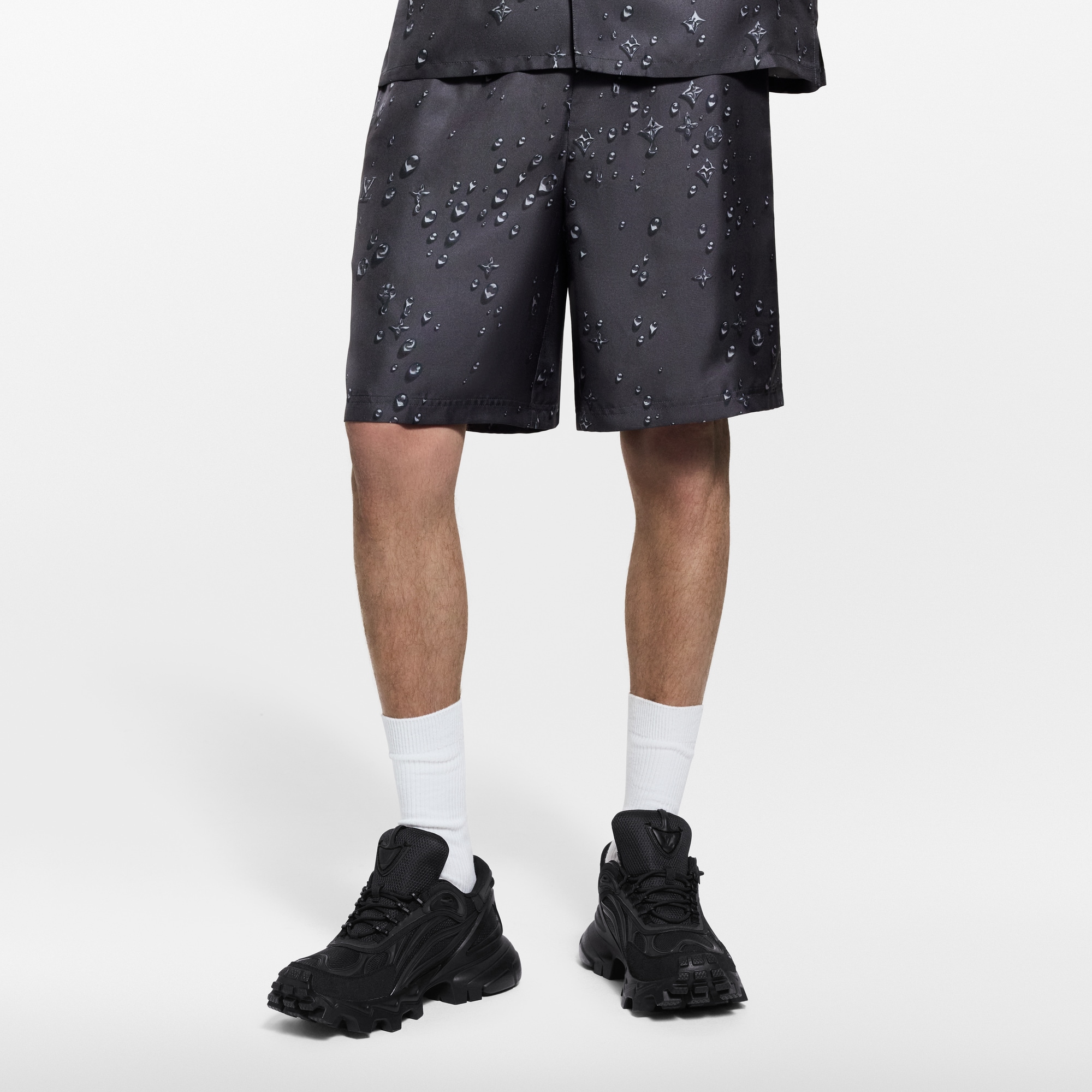 Monogram Silk Shorts  in Men