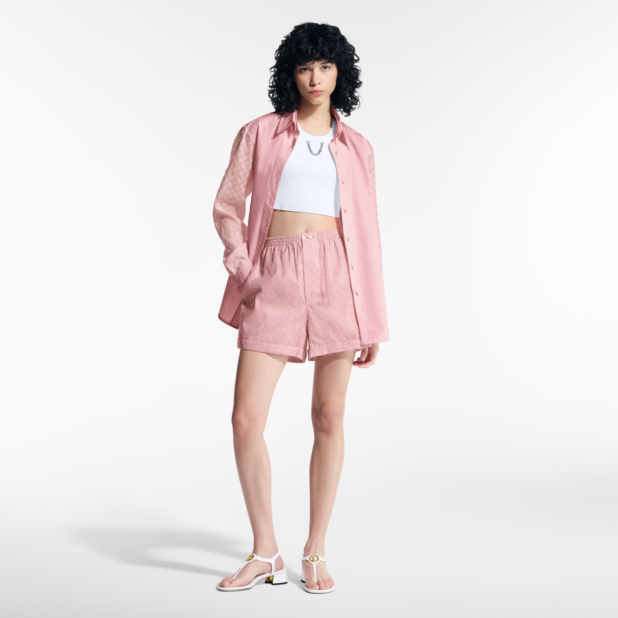 Monogram Sleeve Shirt   in Women