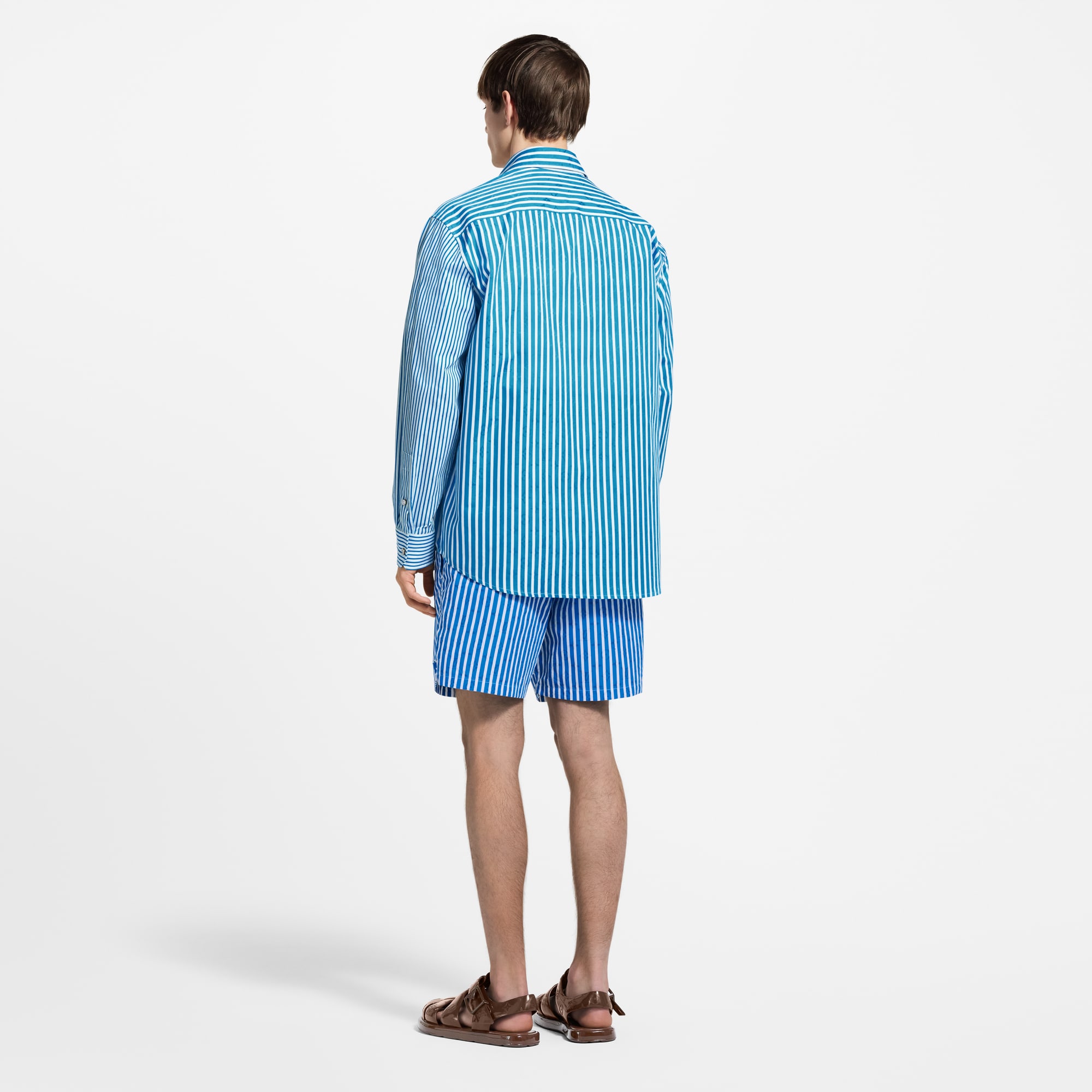 Monogram Striped Swim Shorts  in Men