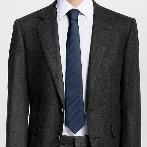 Monogram Stripy Tie . in Men's Accessories Ties and Pocket Squares collections by Louis Vuitton (Product zoom)