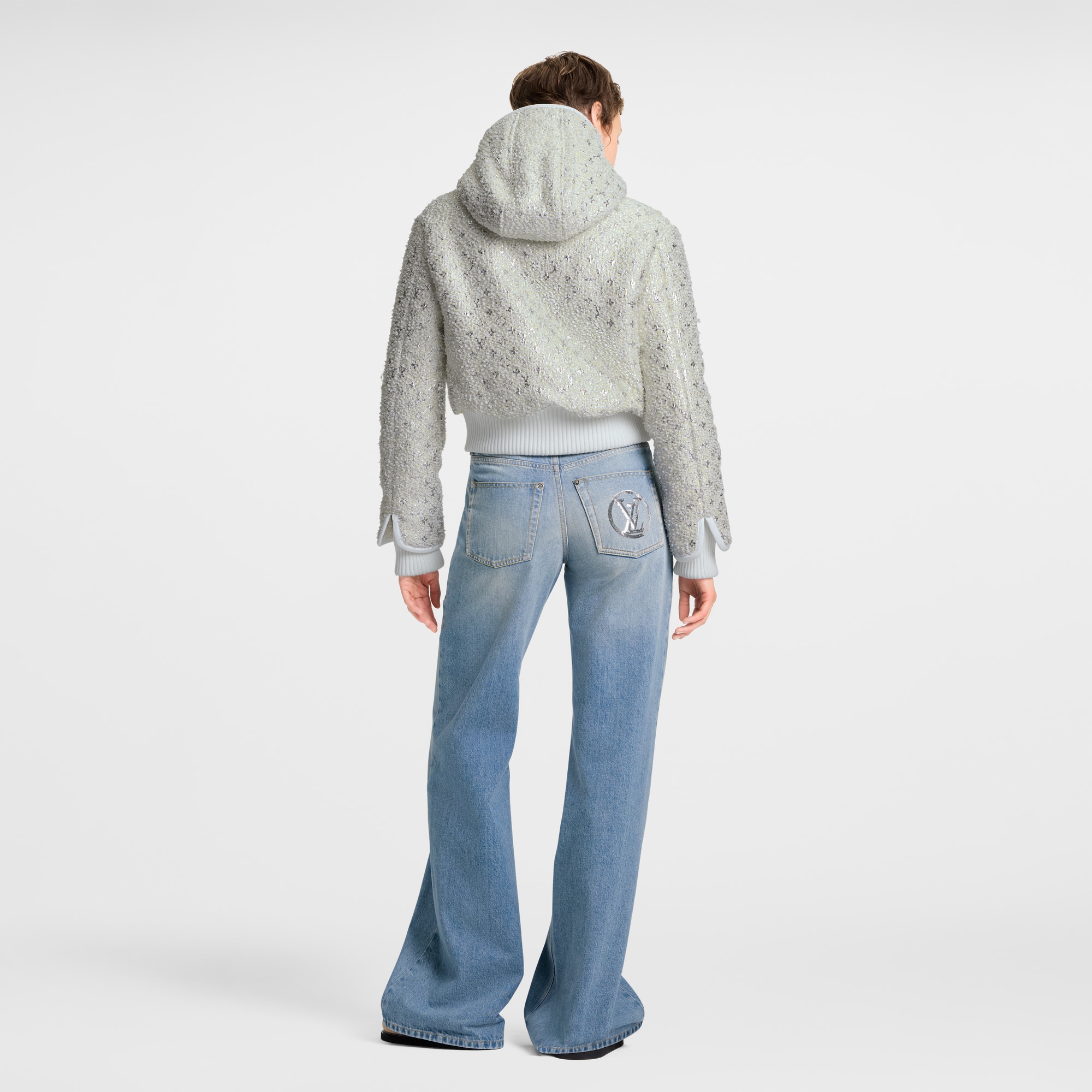 Monogram Tweed Cropped Jacket  in Women