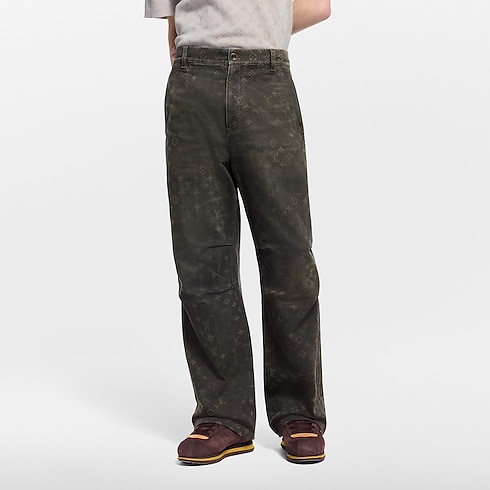 Monogram Waxed Denim Pants in Men's Ready-to-Wear Denim collections by Louis Vuitton (Product zoom)
